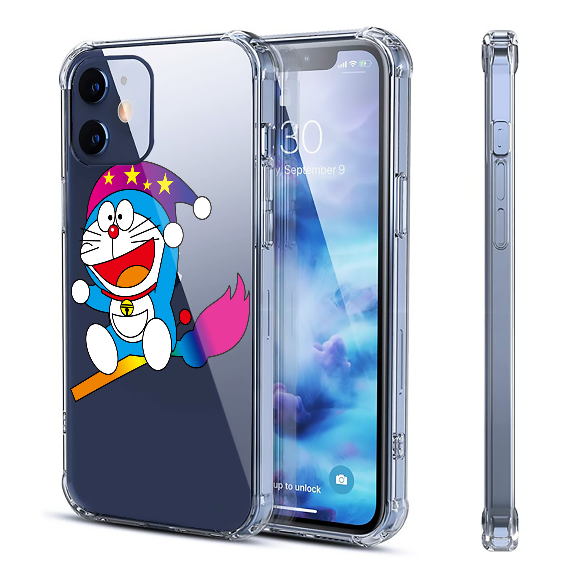 （画像用） ドラえもん Doraemon 【iPhone 12シリーズ対応】透明スマホケース（クリアソフトケース）
